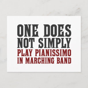 Marching Band Pianissimo Postkarte