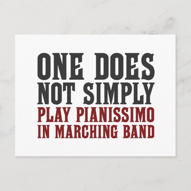 Marching Band Pianissimo Postkarte (Vorderseite)