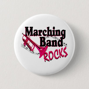 Marching Band Rocks Button