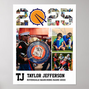 Marching Band Senior 2025 Sports Foto Collage Poster