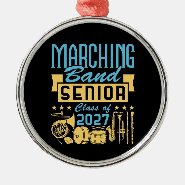 Marching Band Senior 2027 Ornament Aus Metall (Vorne)