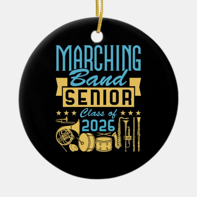Marching Band Senior Class of 2026 Keramik Ornament (Vorne)