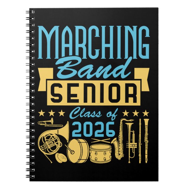 Marching Band Senior Class of 2026 Notizblock (Vorderseite)