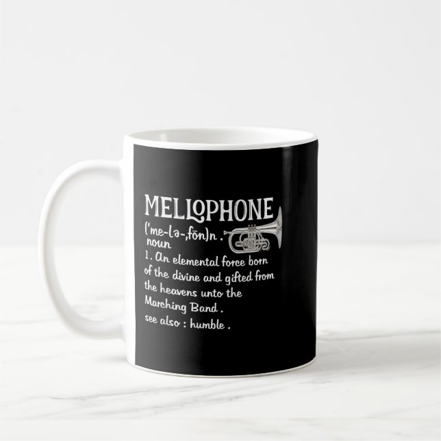 Marching Band spendet Mellophone Shirt Mellophone  Kaffeetasse (Links)