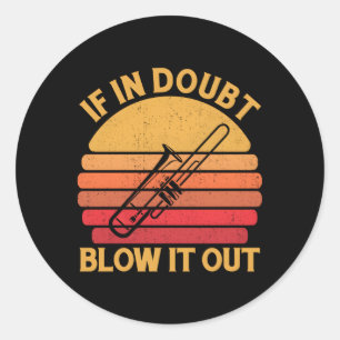 Marching Band Trombone Marching Band Trombone Runder Aufkleber