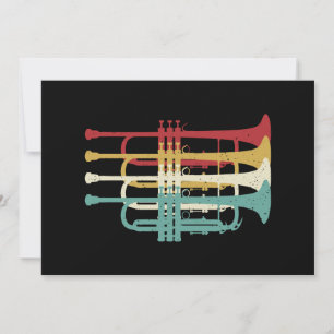 Marching Band Trumpet Player Retro Design Einladung