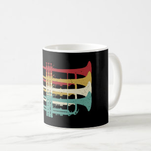 Marching Band Trumpet Player Retro Design Kaffeetasse