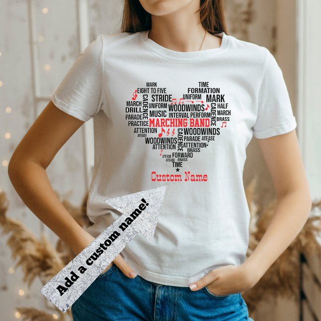 Marching Band Word Cloud Personalisiert T-Shirt (Von Creator hochgeladen)