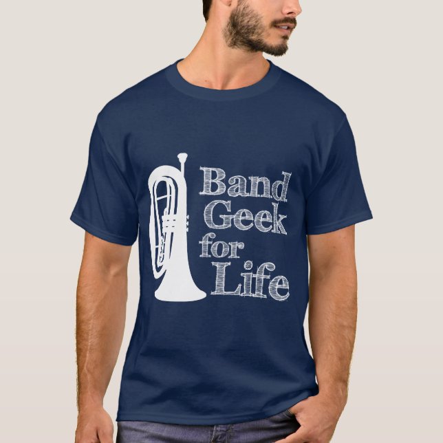 Marching Baritone Band Geek T-Shirt (Vorderseite)