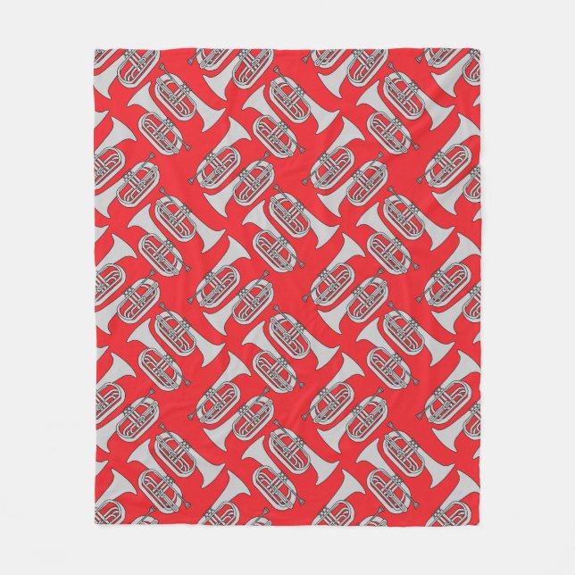 Marching Baritone Crosshatch Fleecedecke (Vorderseite)