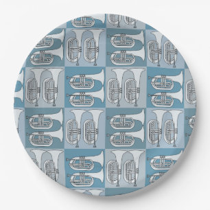 Marching Baritone Crosshatch Pappteller