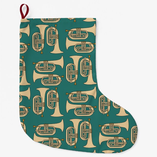 *Marching Baritone Musiknoten Großer Weihnachtsstrumpf (Vorderseite)