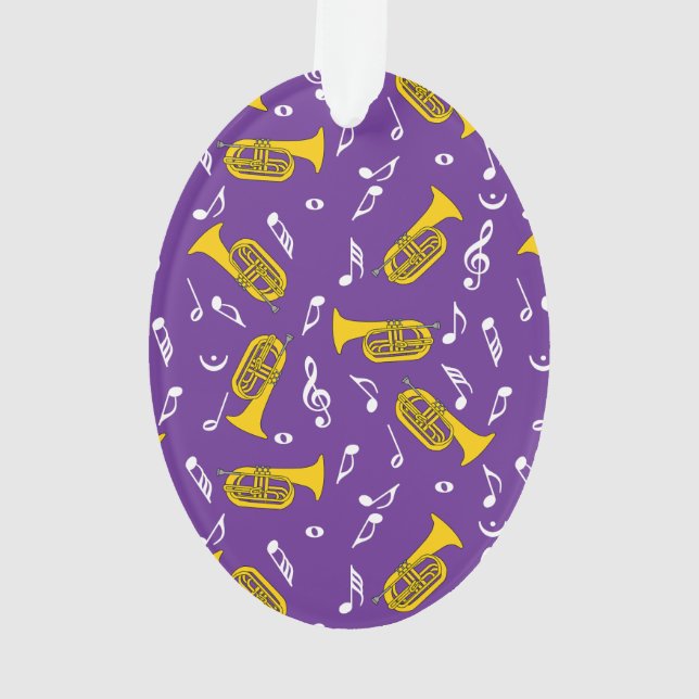 *Marching Baritone Musiknoten Ornament (Rückseite)