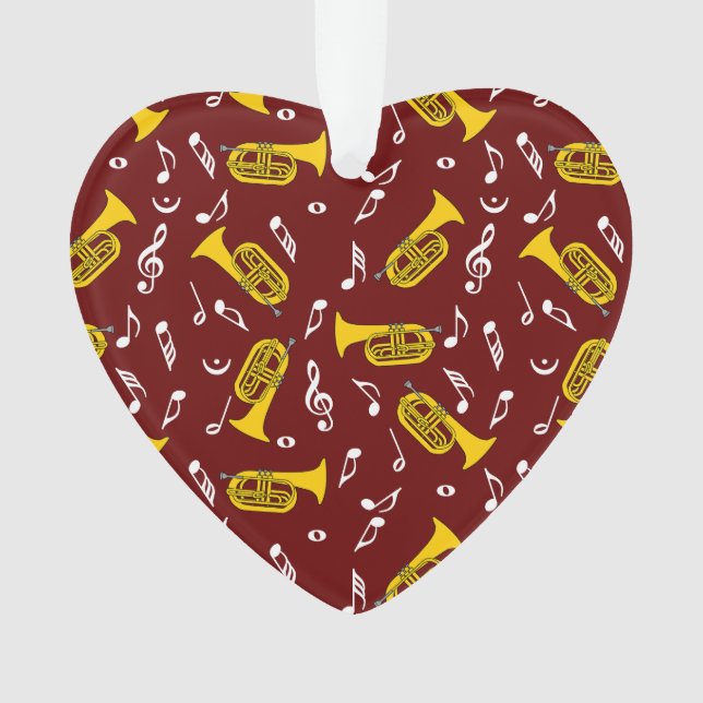 *Marching Baritone Musiknoten Ornament (Vorderseite)