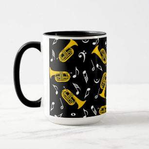 *Marching Baritone Musiknoten Tasse