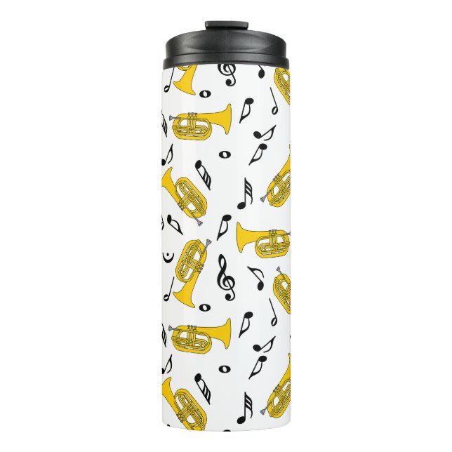 *Marching Baritone Musiknoten Thermosbecher (Vorderseite)