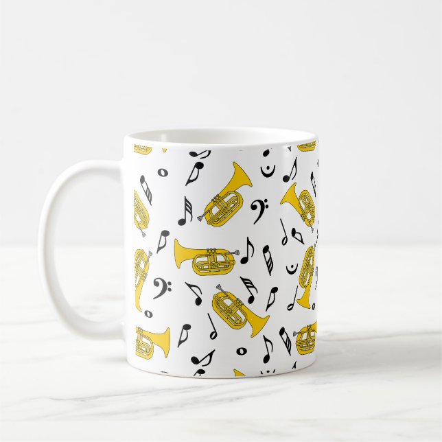 Marching Baritone Musiknotens Kaffeetasse (Links)