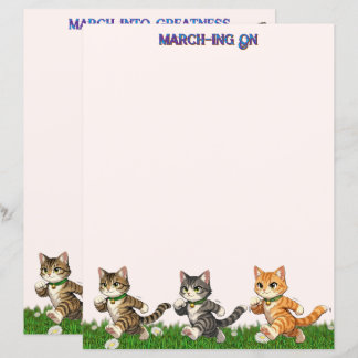 Marching Cats Stationery