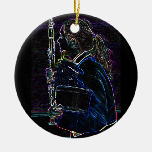 Marching Clarinetist Circle Ornament (Vorne)