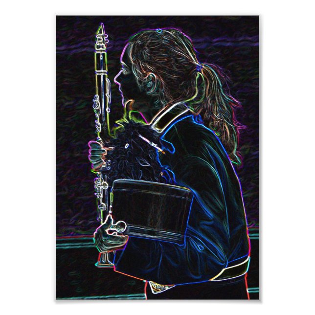 Marching Clarinetist Foto Print (Vorne)