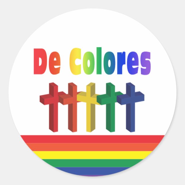 Marching Crosses De Colores Sticker (Vorderseite)