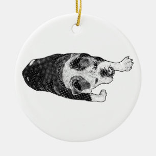 Marching Dot Dog bringt Glanz in die festlichen Bä Keramik Ornament