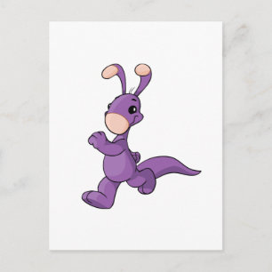 Marching lila Blumaroo Postkarte