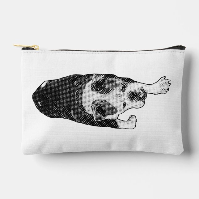 Marching Manga Dog Adds Punch To Beauty Routine Zubehörtasche (Vorderseite)