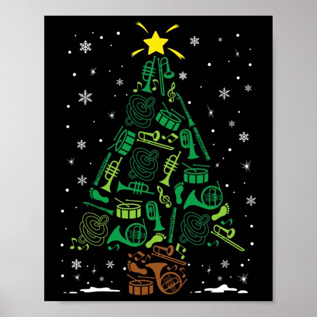 Marching Nd Instrument Family Matching Christmas T Poster (Vorne)