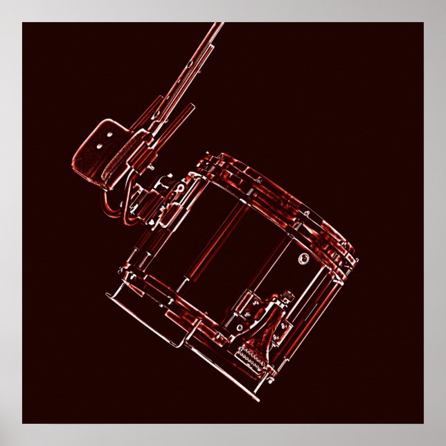 Marching Snare Drum or Drummer Poster (Vorne)