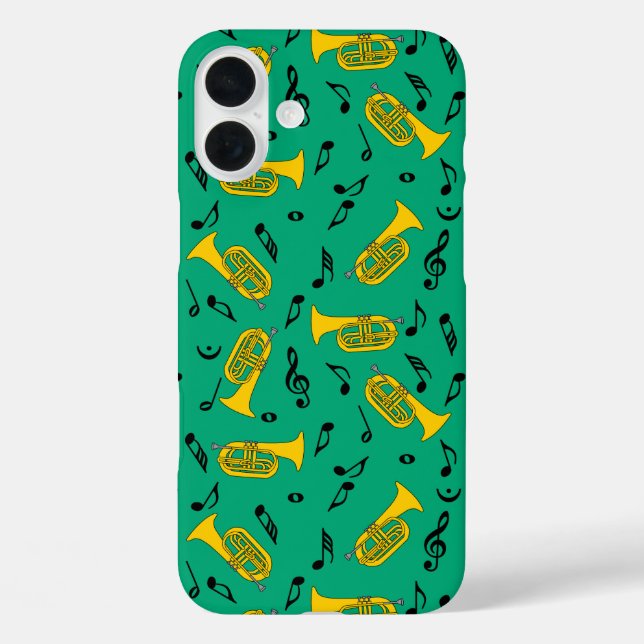 Marching von Baritone Musiknotens Treble Clefs Case-Mate iPhone Hülle (Rückseite)