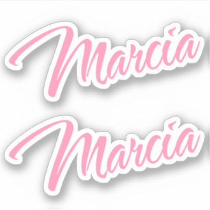 Marcia Decorative Name in Pink x2 Aufkleber