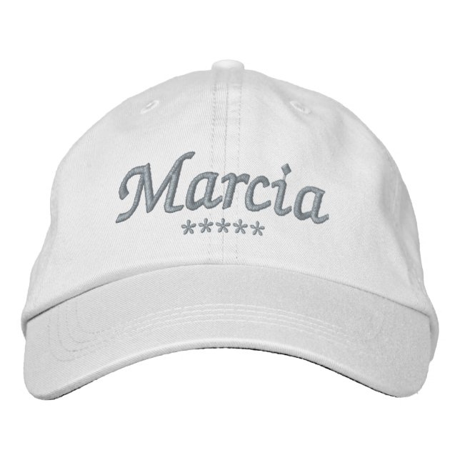 Marcia Name Bestickte Baseballkappe (Vorderseite)