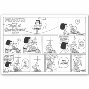 Marcie & Peppermint Patty im Klassenzimmer Aufkleber