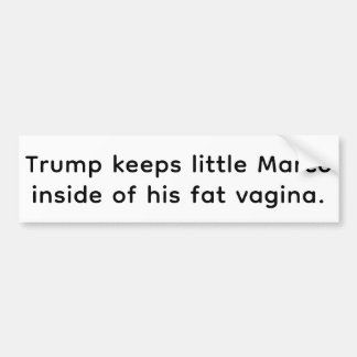 Marco furzt in Trumps Vagina Hankamer Artjunkhaus Autoaufkleber