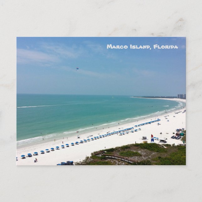 Marco Island Florida Beach Golf von Mexiko Postkarte (Vorderseite)