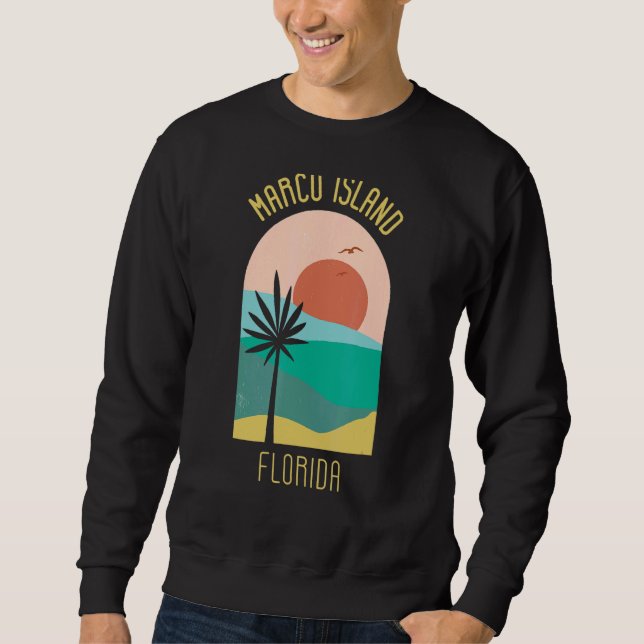 Marco Island Florida Boho Vintager Urlaub Sweatshirt (Vorderseite)