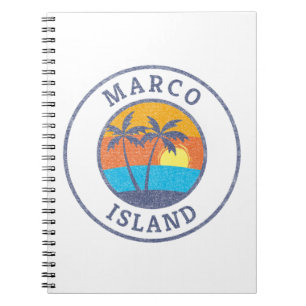 Marco Island, Florida Faded Classic Style Notebook Notizblock