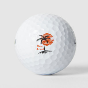 Marco Island Florida Palm Tree Golfball