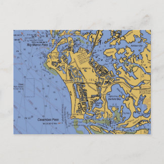 Marco Island, Florida Seekarte Postkarte
