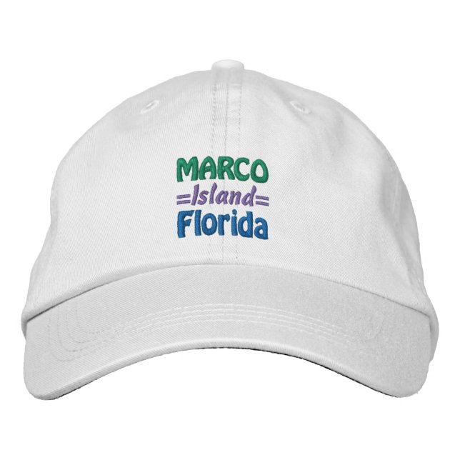 MARCO ISLAND Mütze Bestickte Baseballkappe (Vorderseite)