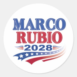 Marco Rubio 2028 (3.) Runder Aufkleber
