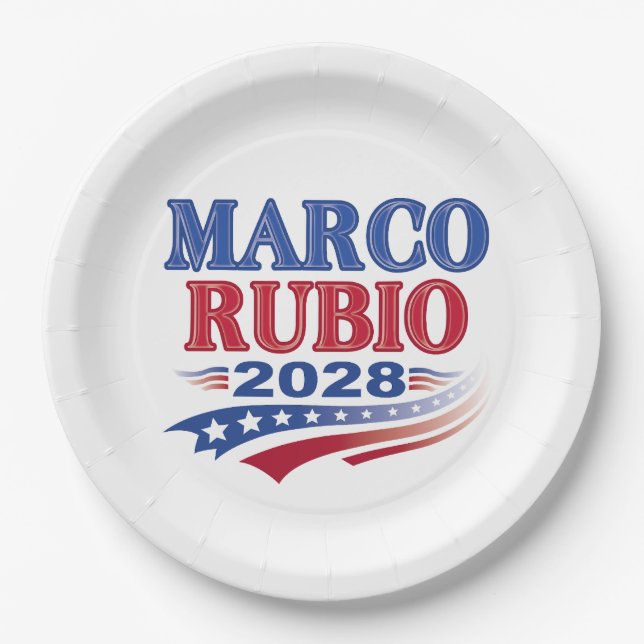 Marco Rubio 2028 (3st) Pappteller (Vorderseite)