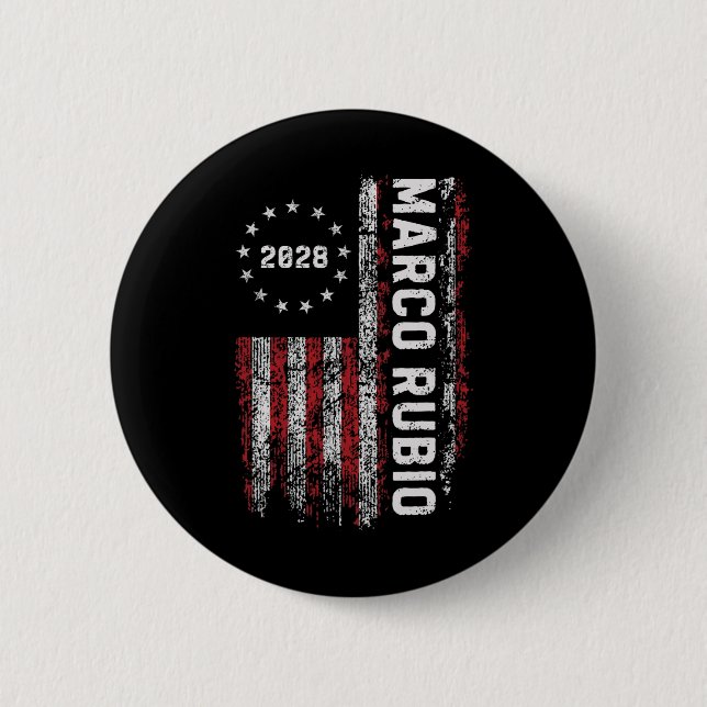 Marco Rubio 2028 Präsident 48 Wahlkampagne USA Button (Vorderseite)