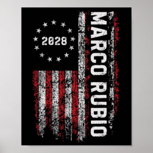 Marco Rubio 2028 Präsident 48 Wahlkampagne USA Poster