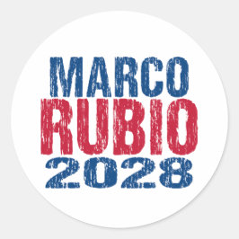 Marco Rubio 2028 (unangenehm) Runder Aufkleber