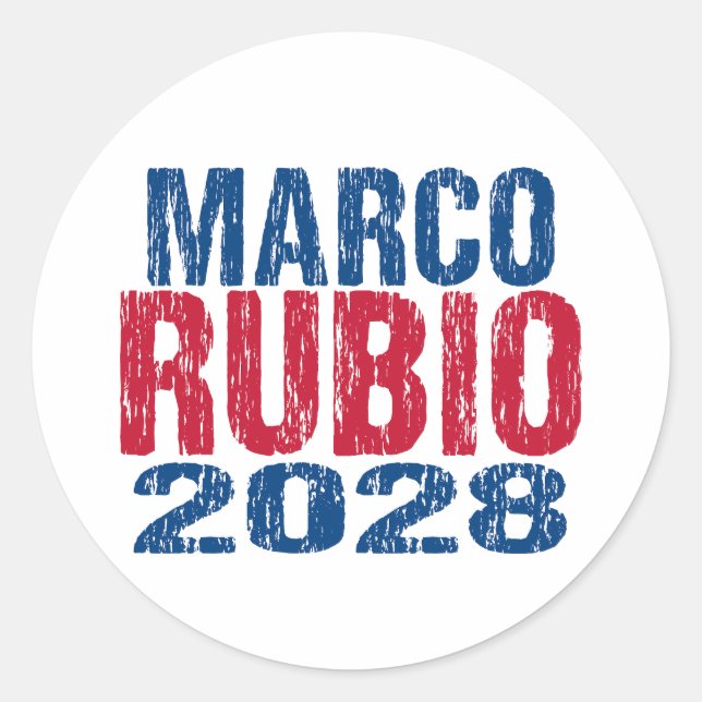 Marco Rubio 2028 (unangenehm) Runder Aufkleber (Vorderseite)