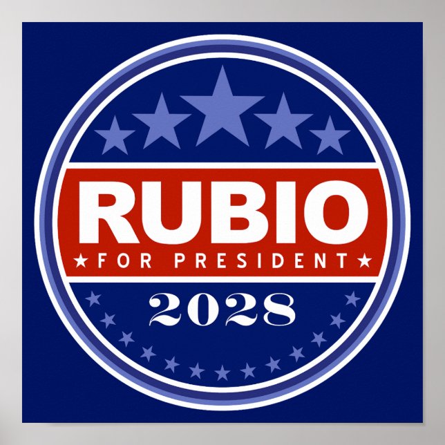 Marco Rubio für Präsident 2028 Poster (Vorne)