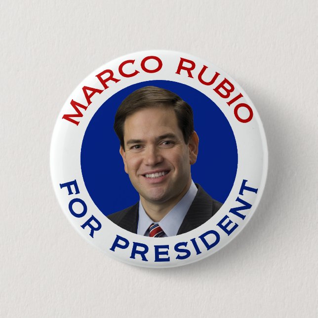 Marco Rubio für Präsidenten Button (Vorderseite)