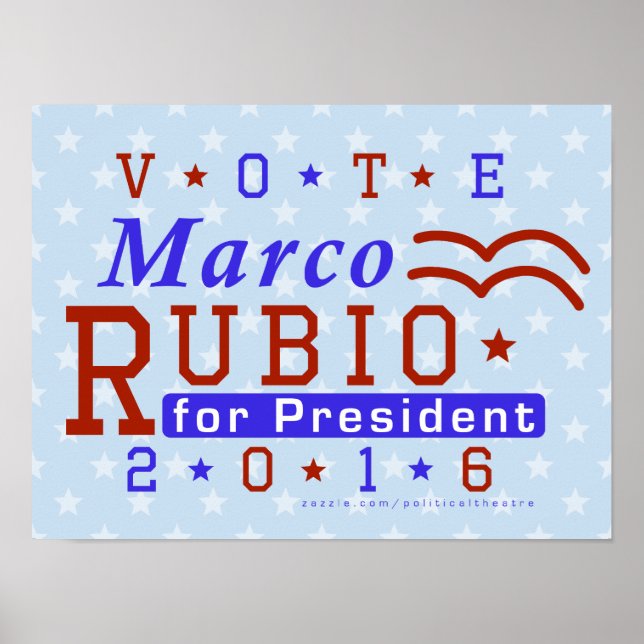 Marco Rubio Präsident 2016 Wahl Republikaner Poster (Vorne)